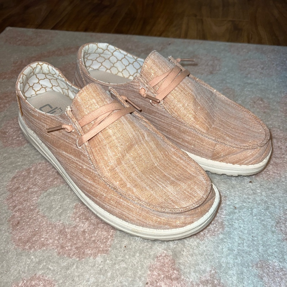 Hey Dude Womens Wendy Rose Gold Shoes